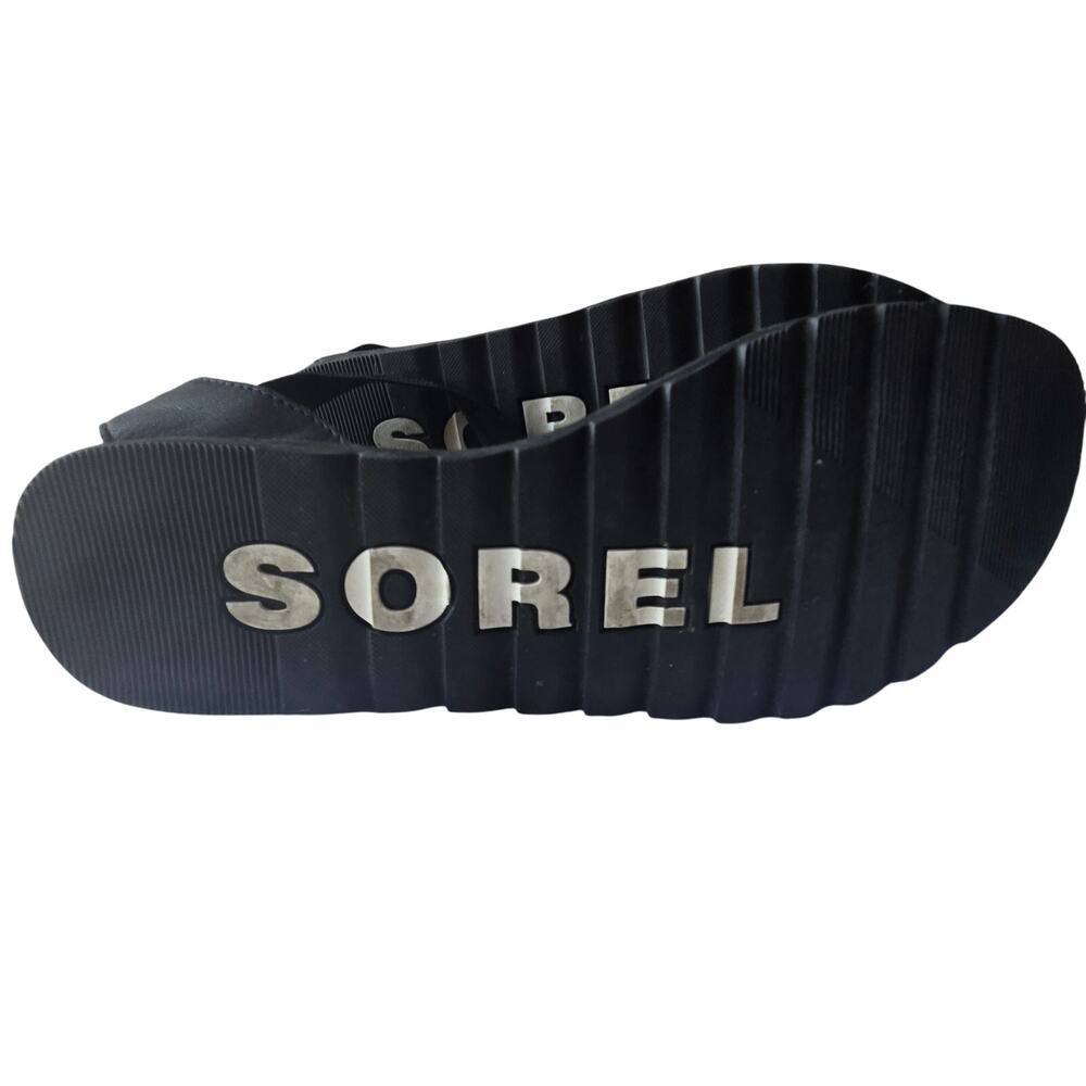 Black Women's Elastic Strap Sandals - Picture 4 of 9